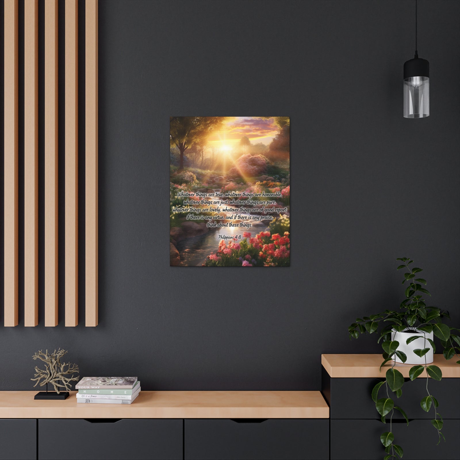 Scripture Walls Whatever Things Philippians 4:8 Christian Wall Art Print Ready to Hang Unframed-Express Your Love Gifts