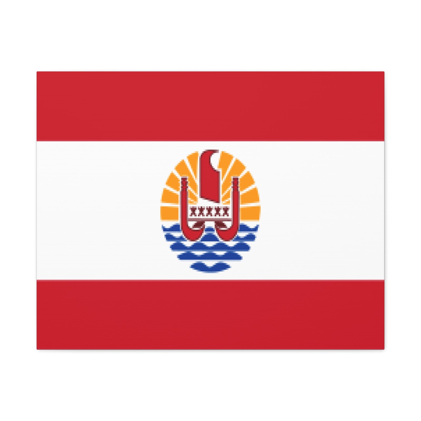 French Polynesia Country Flag Canvas Vibrant Wall Art Unframed Home Decor-Express Your Love Gifts