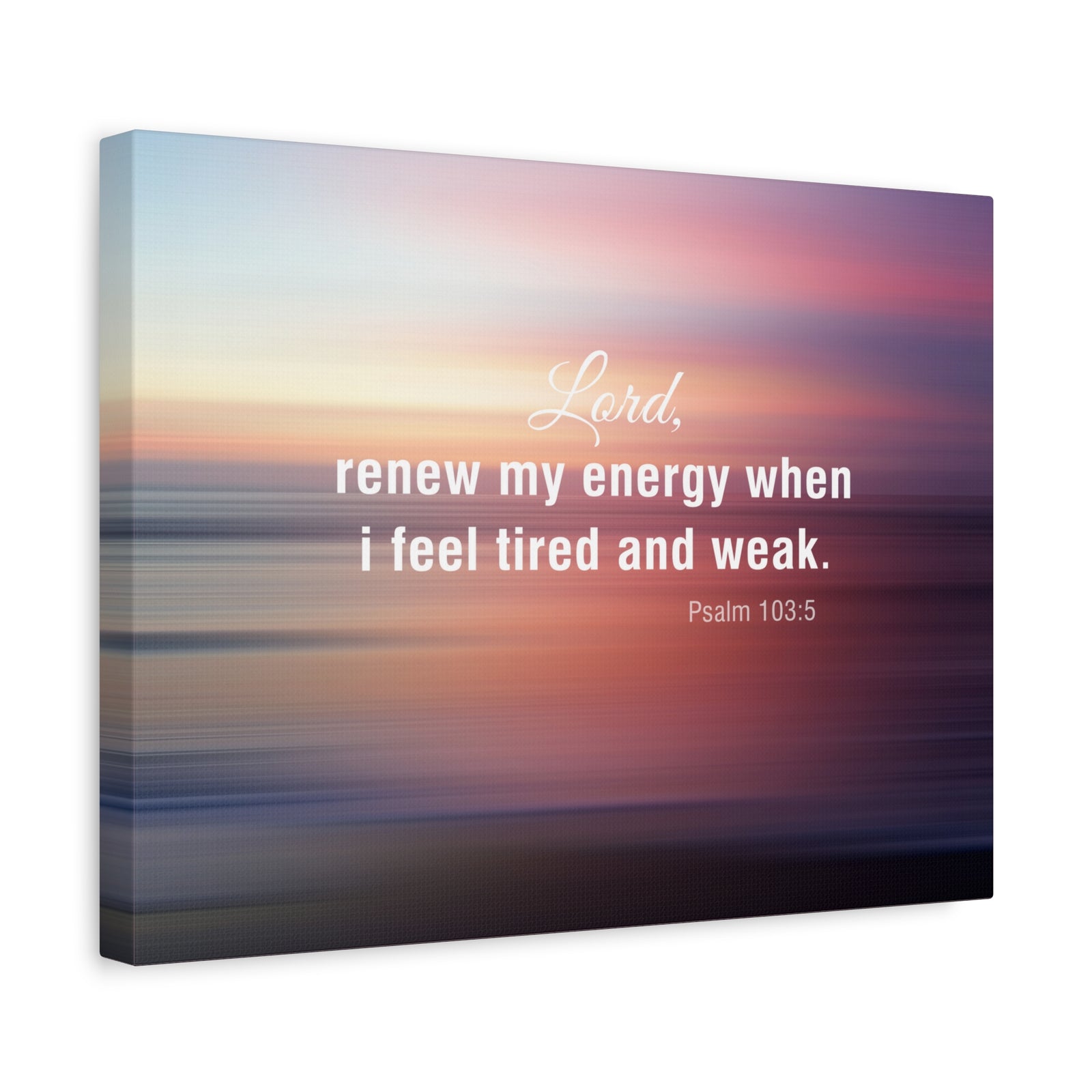 Scripture Canvas Renew My Energy Psalm 103:5 Christian Wall Art Bible Verse Print Ready to Hang-Express Your Love Gifts