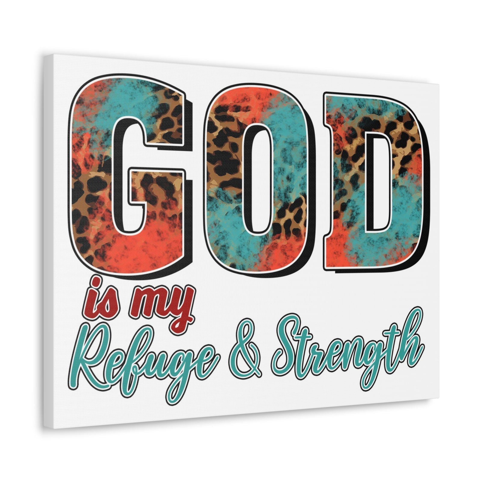 Scripture Walls My Refuge My Strength Bible Verse Canvas Christian Wall Art Ready to Hang Unframed-Express Your Love Gifts