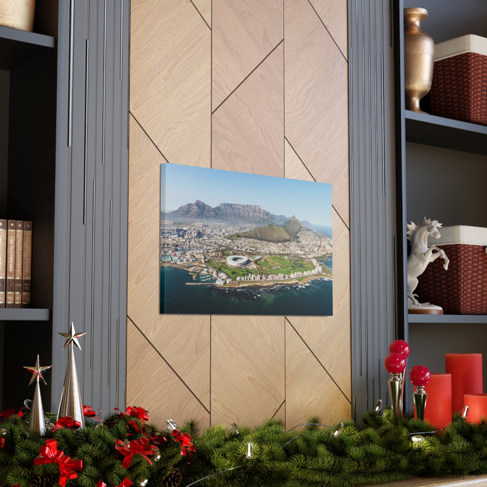 Cape Town Daytime Skyline Canvas Artwork High-Quality Breathtaking Stunning Cityscape for Home Decor Ready to Hang-Express Your Love Gifts