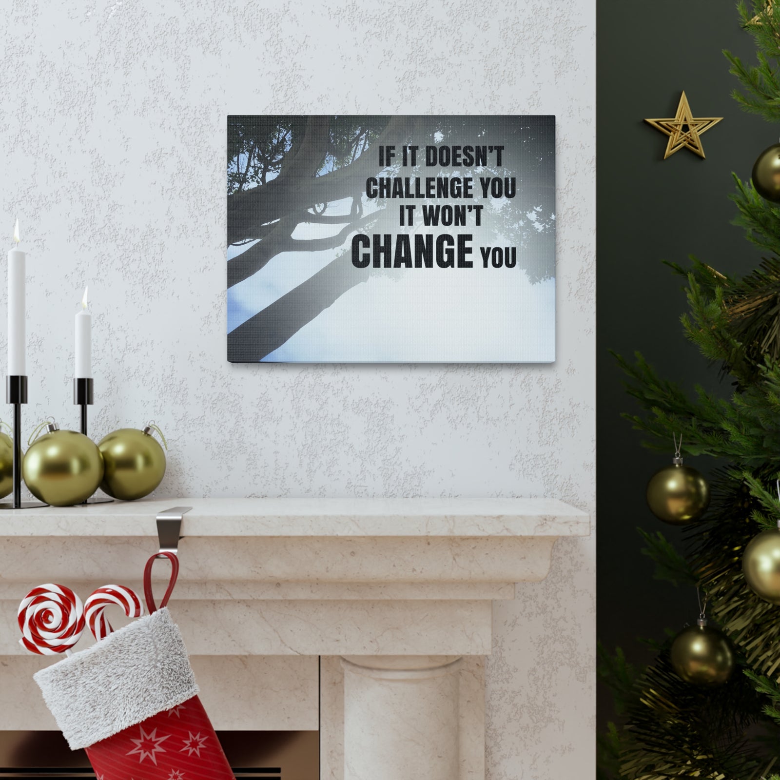 Inspirational Quote Canvas It Won't Change You Wall Art Motivational Motto Inspiring Prints Artwork Decor Ready to Hang-Express Your Love Gifts