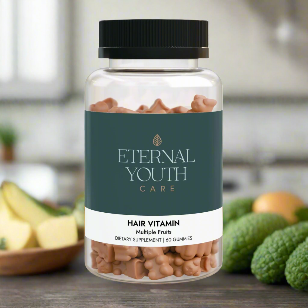 Eternal Youth Hair Vitamin Gummies – Healthy Hair Growth & Strength Multi-Fruit Flavor Non-GMO, Corn-Free (60 Gummies)-Express Your Love Gifts