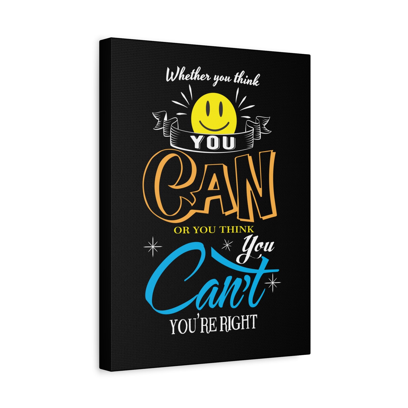 Inspirational Quote Canvas You Can Wall Art Motivational Motto Inspiring Prints Artwork Decor Ready to Hang-Express Your Love Gifts