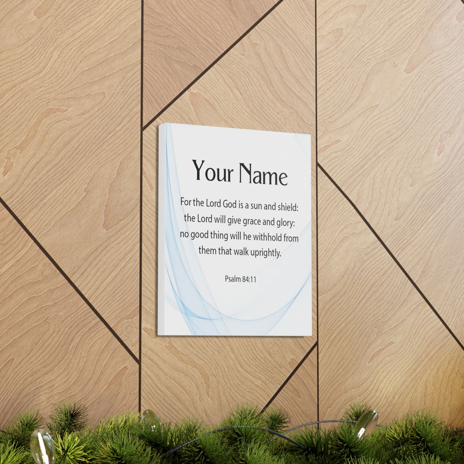 Scripture Walls Personalized Psalm 84:11 Bible Chapter Canvas Christian Wall Art Ready to Hang-Express Your Love Gifts