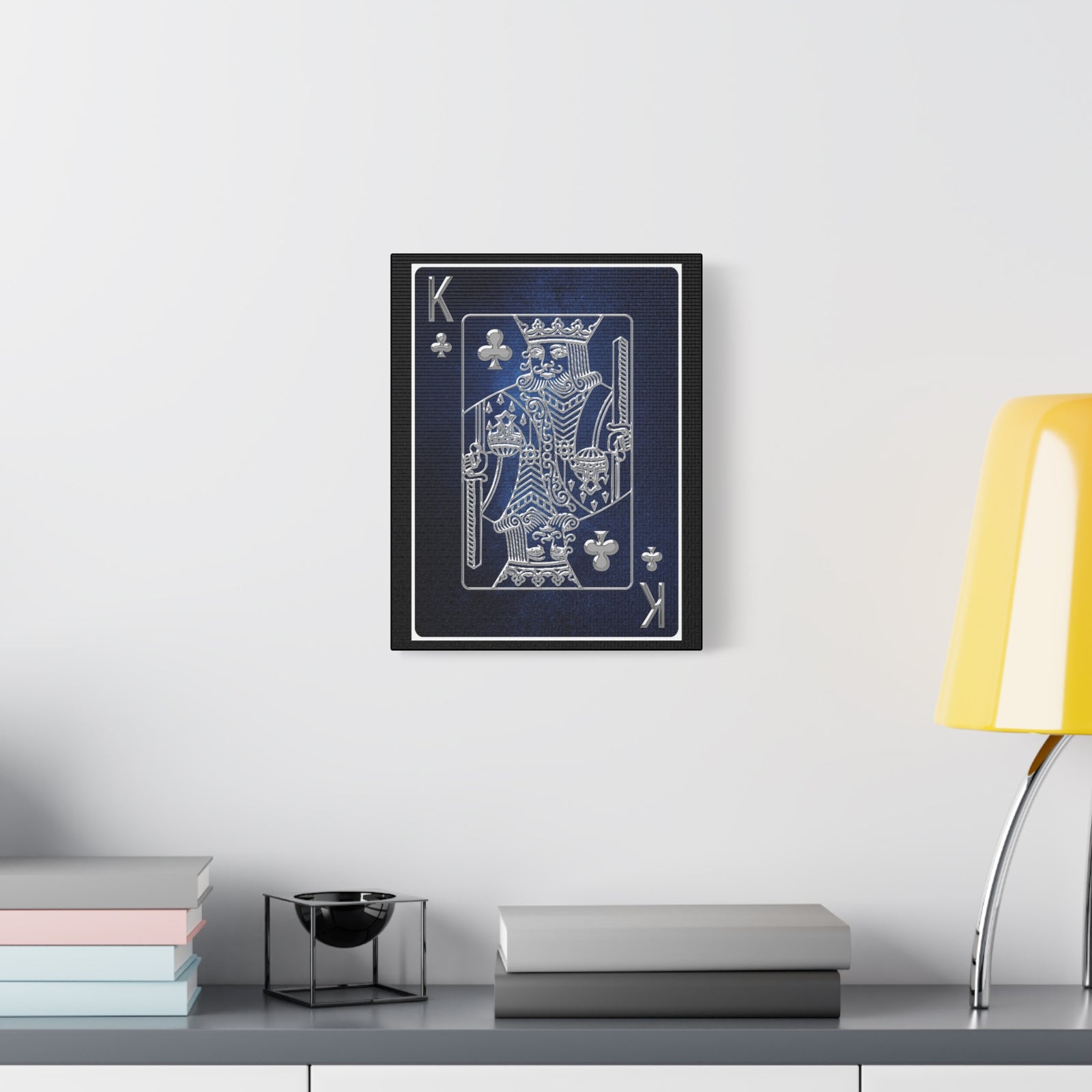 King Of Clubs Space Background Playing Card Canvas Wall Art for Home Decor Ready-to-Hang-Express Your Love Gifts