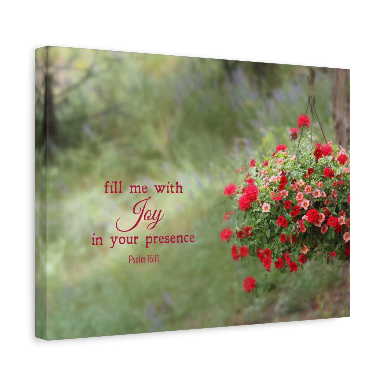 Scripture Canvas Your Presence Psalm 16:11 Christian Wall Art Bible Verse Print Ready to Hang-Express Your Love Gifts