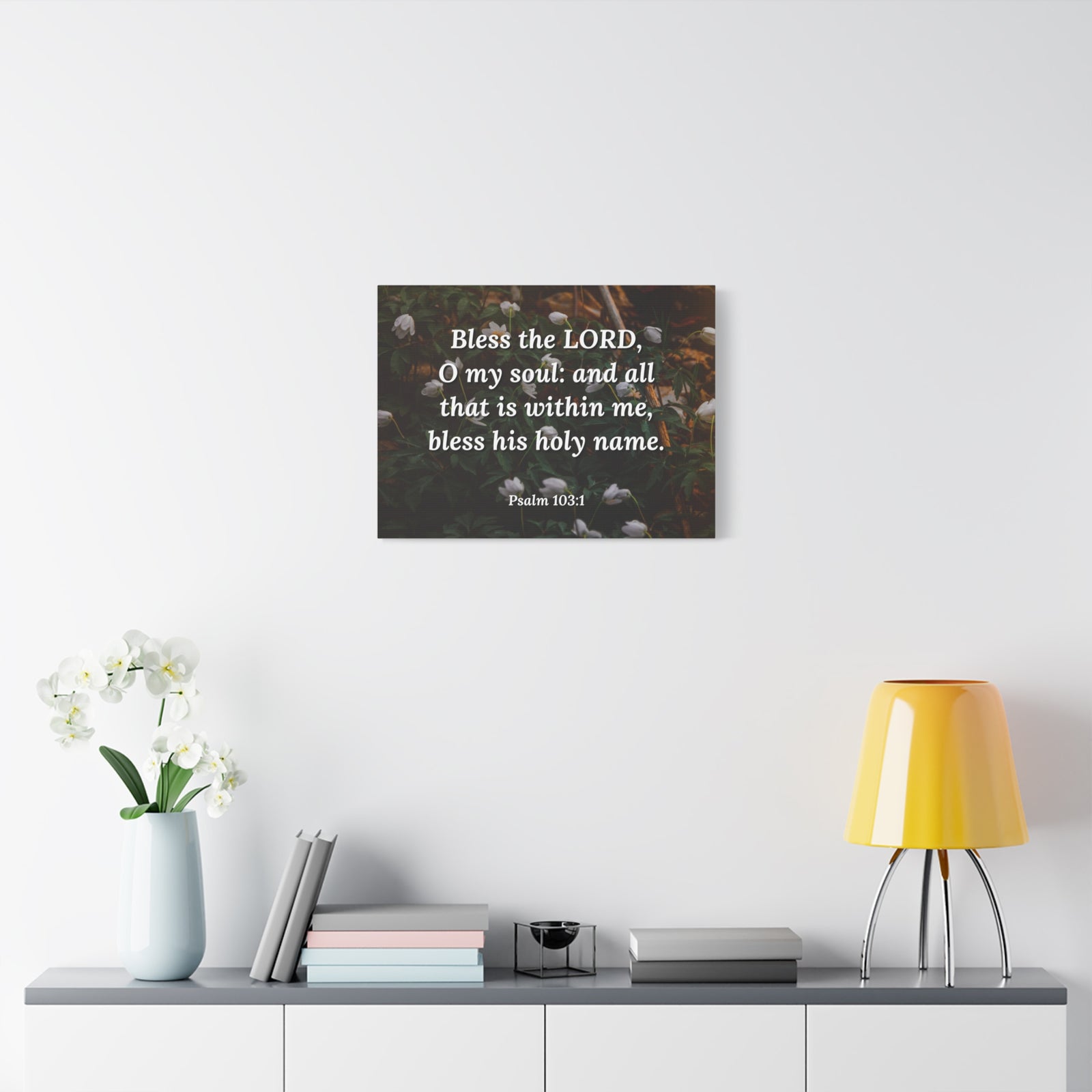 Scripture Walls Bless The LORD Psalm 103:1 Bible Verse Canvas Christian Wall Art Ready to Hang-Express Your Love Gifts