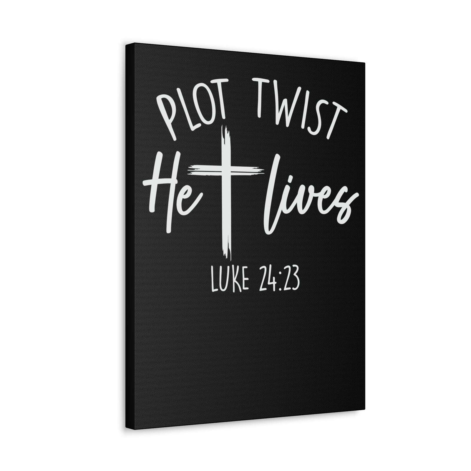 Scripture Walls Luke 24:23 Plot Twist Bible Verse Canvas Christian Wall Art Ready to Hang Unframed-Express Your Love Gifts