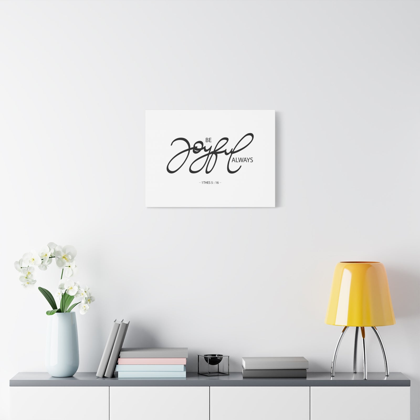 Scripture Canvas Joyful Always 1 Thess 5:16 Christian Wall Art Bible Verse Print Ready to Hang-Express Your Love Gifts