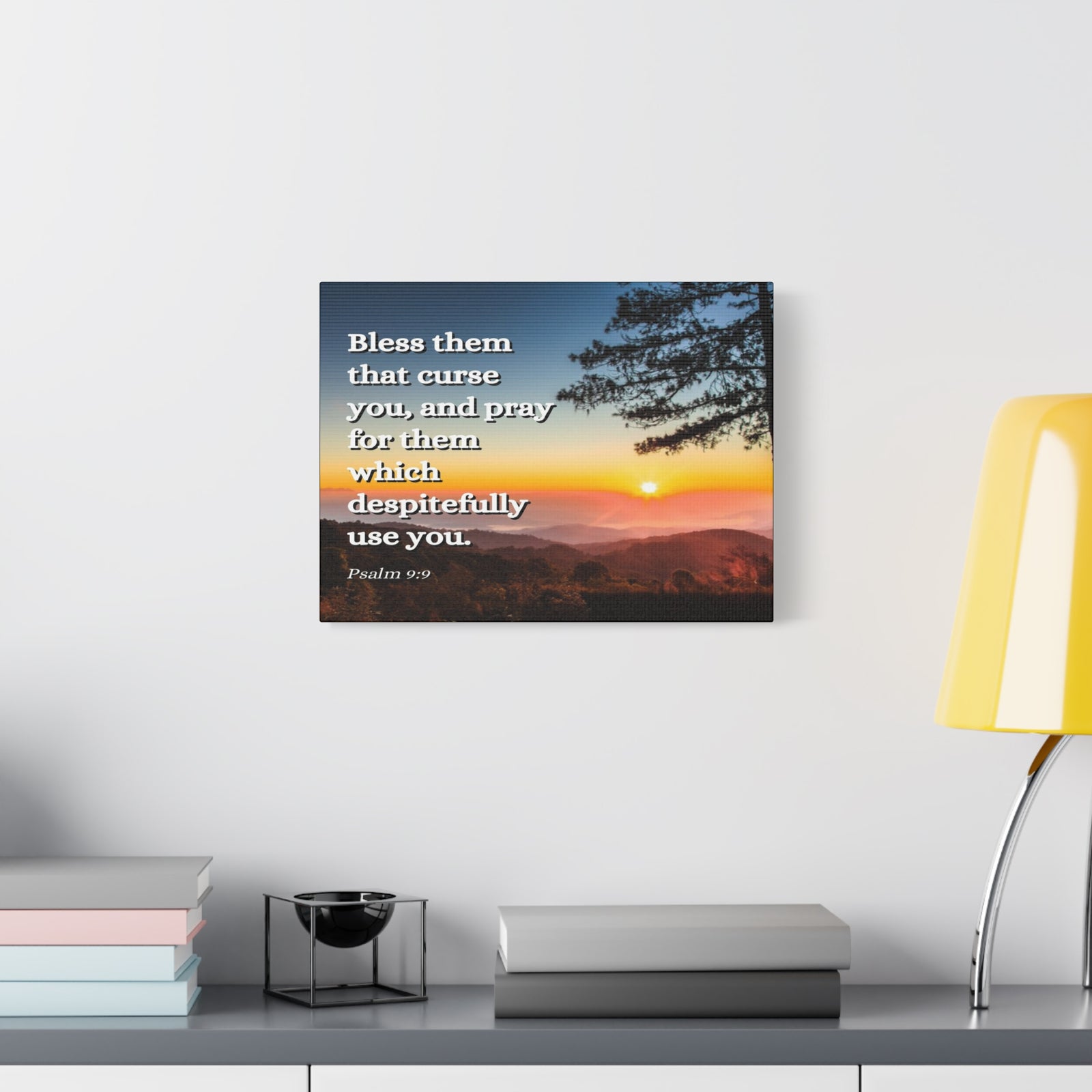 Scripture Canvas Times Of Trouble Psalm 9:9 Christian Wall Art Bible Verse Print Ready to Hang-Express Your Love Gifts