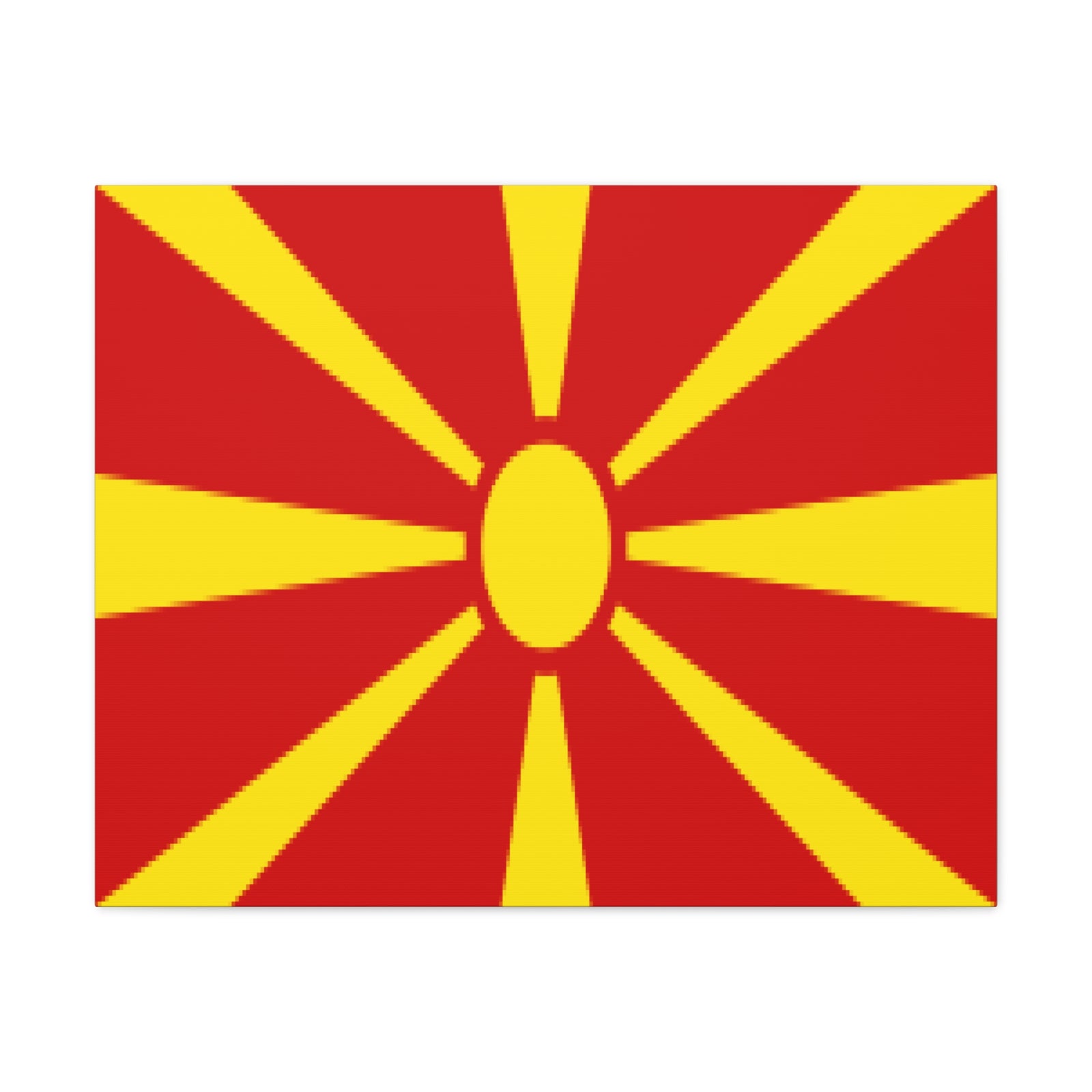 North Macedonia Country Flag Canvas Vibrant Wall Art Unframed Home Decor-Express Your Love Gifts
