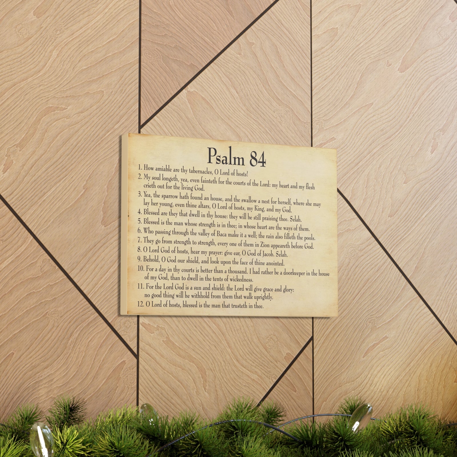 Scripture Walls Dwelling In God's Presence Psalm 84:4 Christian Wall Art Bible Verse Print Ready to Hang-Express Your Love Gifts