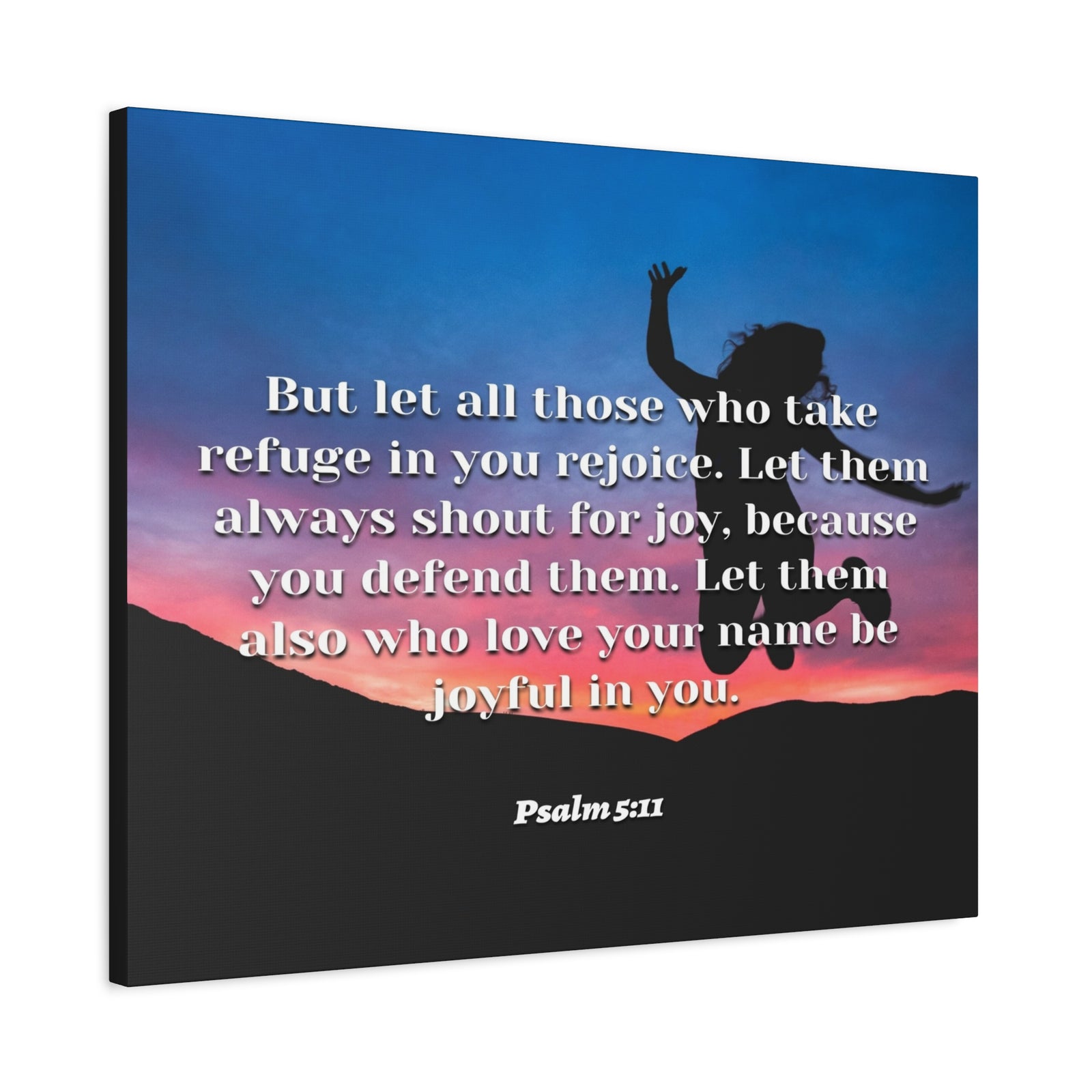 Scripture Canvas Trust In You Psalm 5:11 Christian Wall Art Bible Verse Print Ready to Hang-Express Your Love Gifts