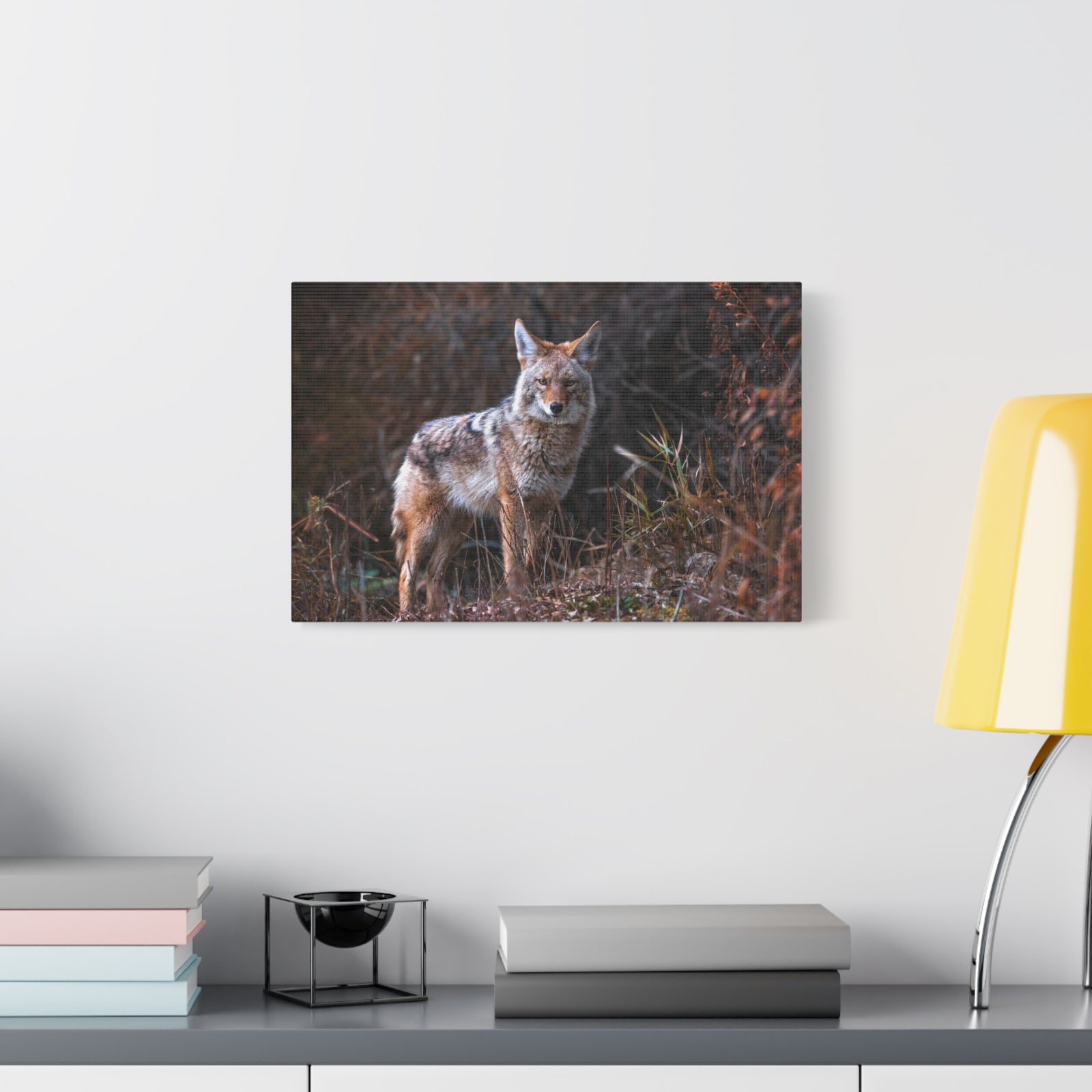 Majestic Coyote Art Majestic Coyote Print Animal Wall Art Wildlife Canvas Prints Wall Art Ready to Hang-Express Your Love Gifts