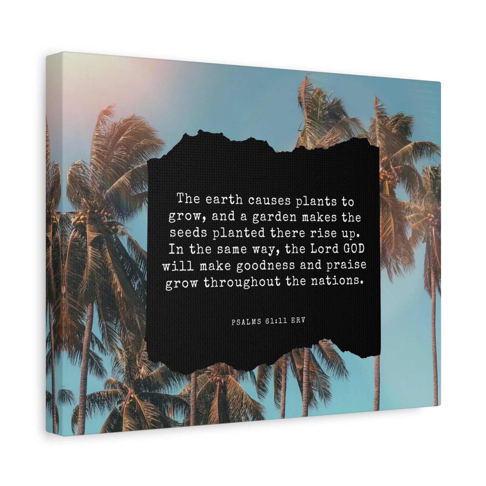 Scripture Walls Goodness And Praise Psalms 61:11 Bible Verse Canvas Christian Wall Art Ready to Hang-Express Your Love Gifts