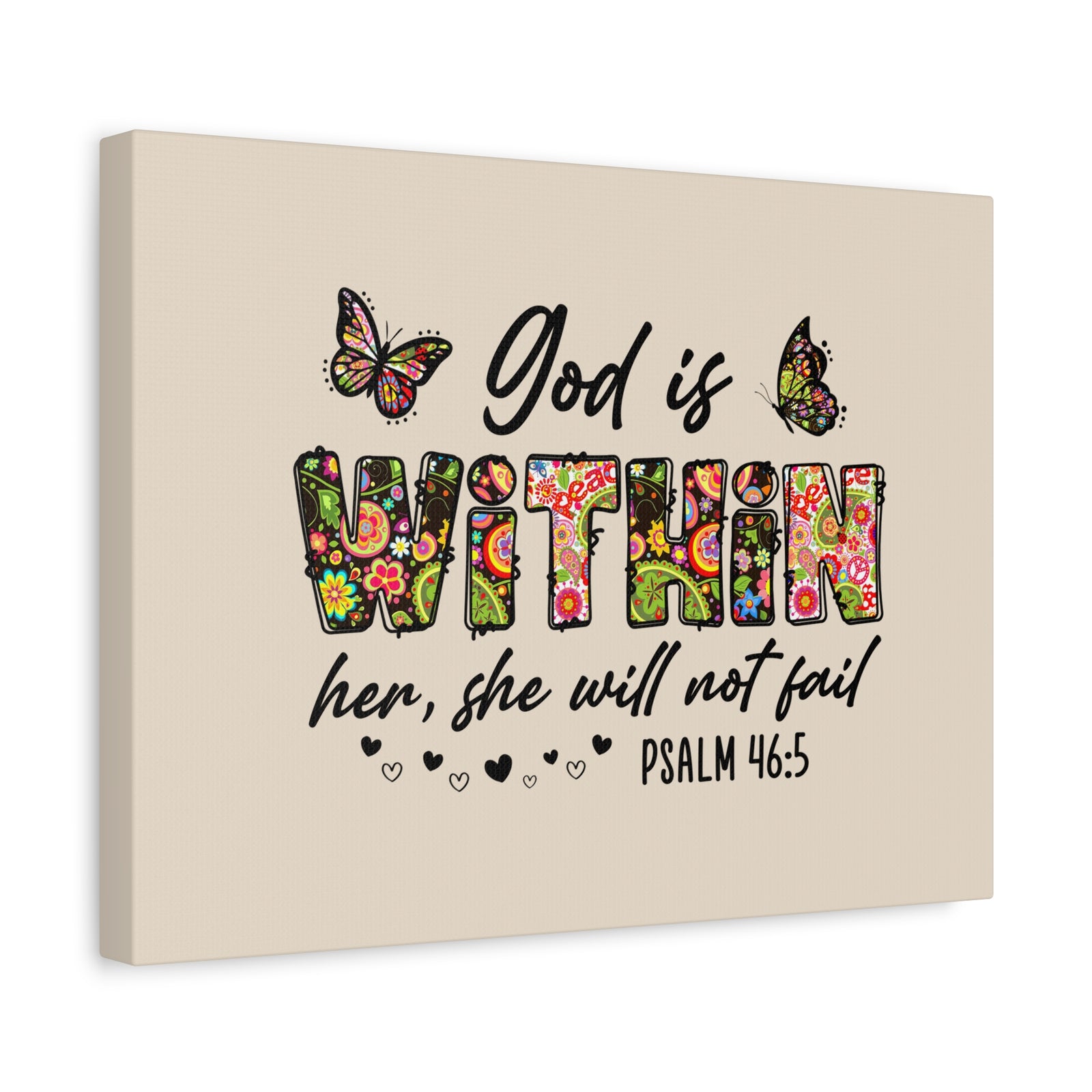Scripture Walls She Will Not Fail Psalm 46:5 Bible Verse Canvas Christian Wall Art Ready to Hang-Express Your Love Gifts