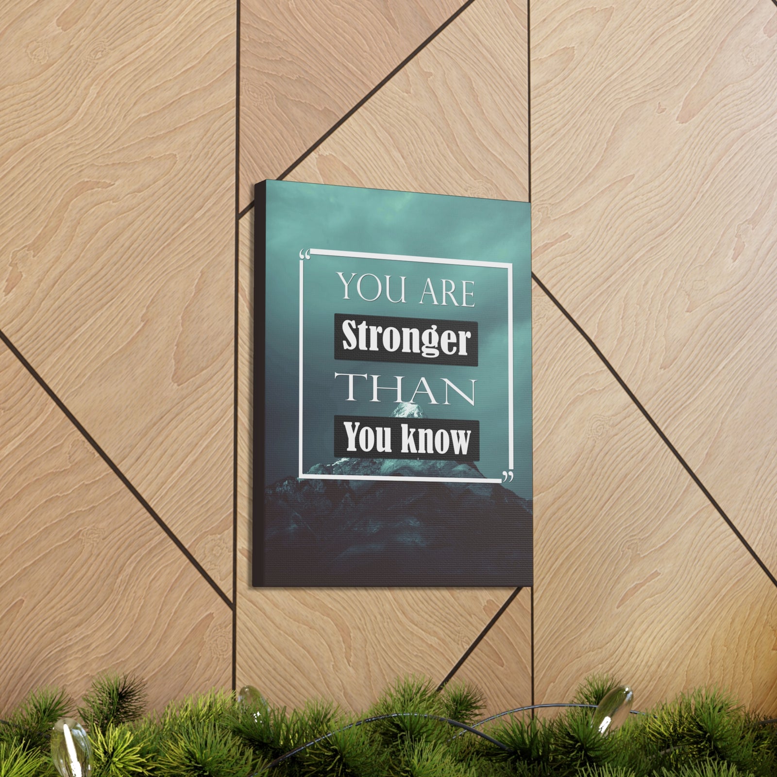 Inspirational Quote Canvas You Are Stronger Than You Know Motivational Print Ready to Hang Artwork-Express Your Love Gifts