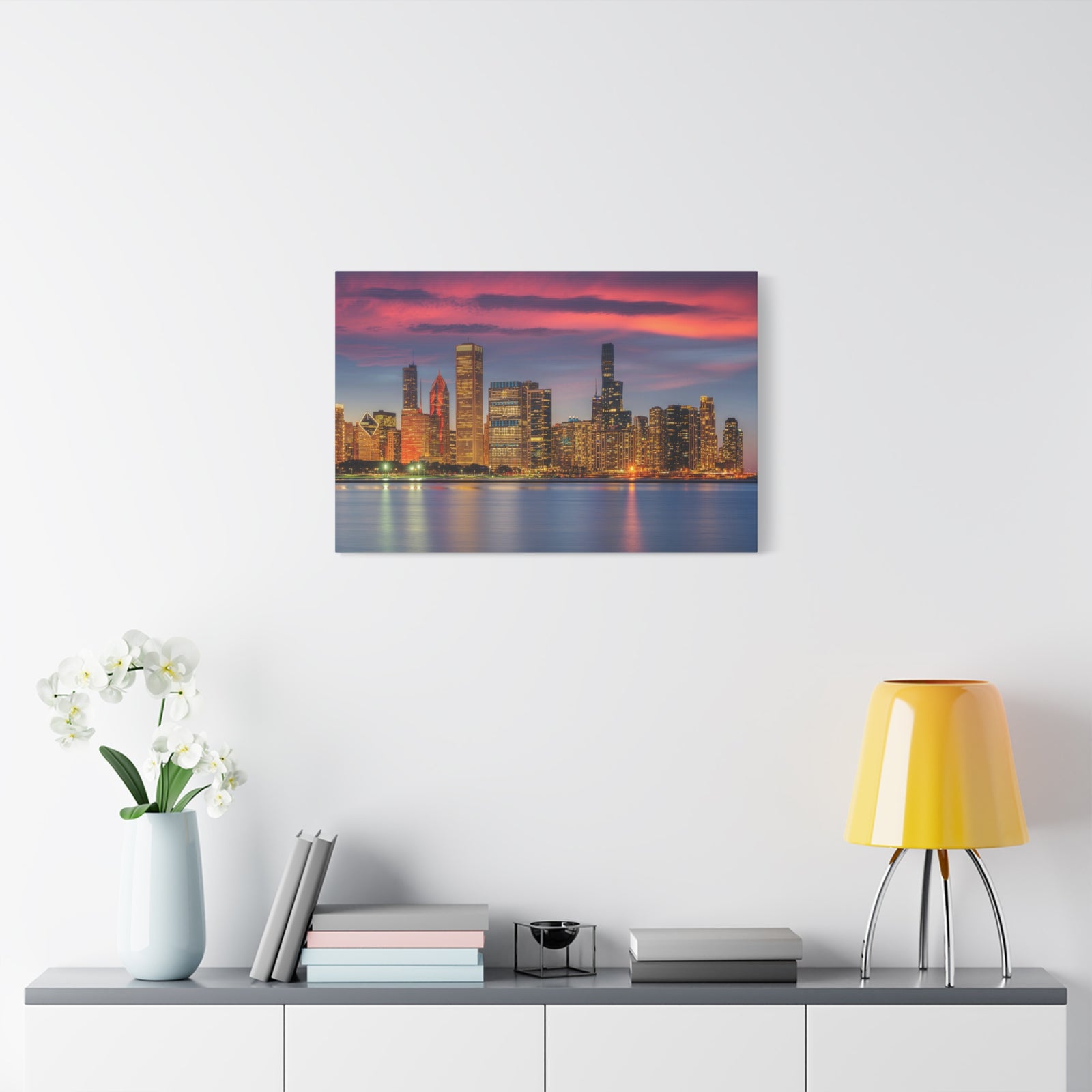 Las Vegas Night Skyline Canvas Artwork High-Quality Breathtaking Stunning Cityscape for Home Decor Ready to Hang-Express Your Love Gifts