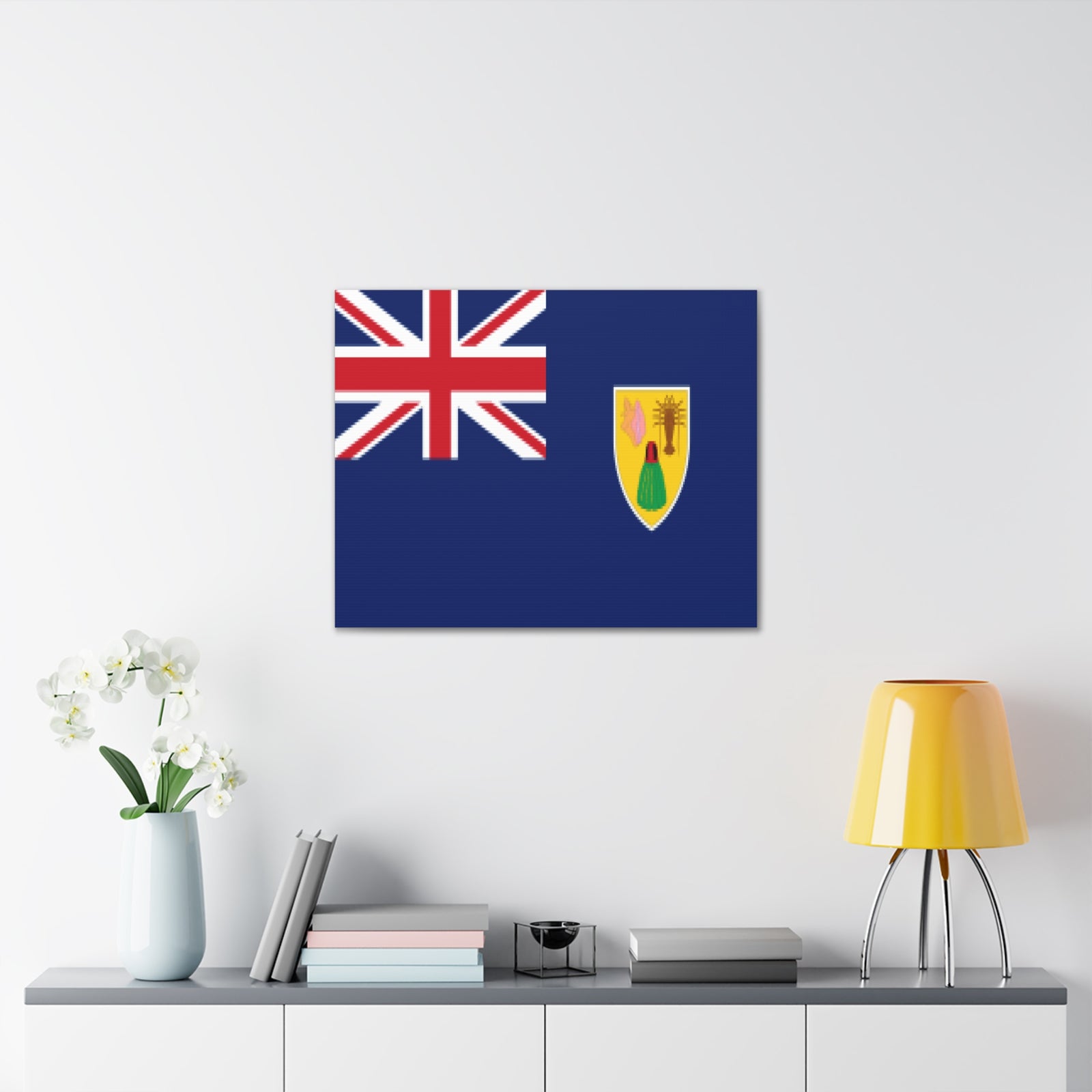Turks and Caicos Islands Country Flag Canvas Vibrant Wall Art Unframed Home Decor-Express Your Love Gifts