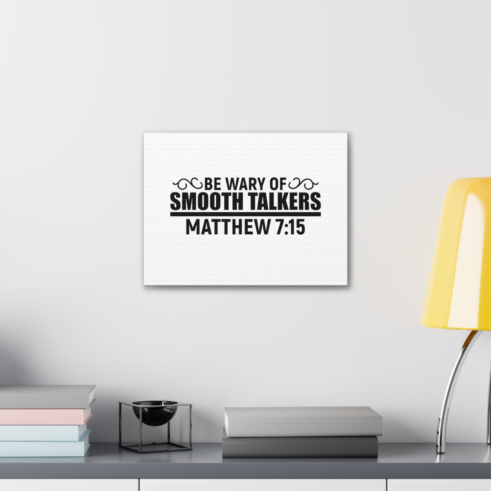 Scripture Walls Matthew 7:15 Be Wary of Smooth Talkers Bible Verse Canvas Christian Wall Art Ready to Hang Unframed-Express Your Love Gifts
