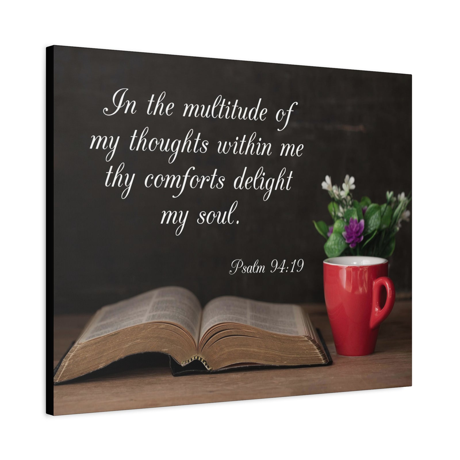 Bible Verse Canvas Delight My Soul Psalm 94:19 Wall Art Christian Home Decor-Express Your Love Gifts