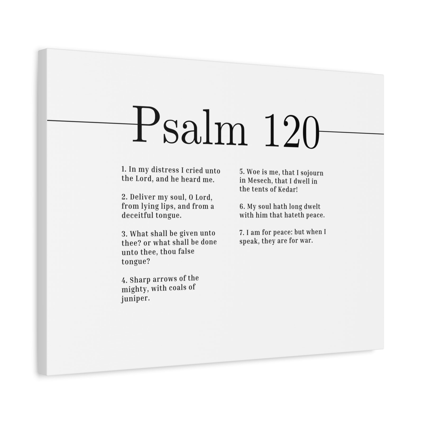Scripture Canvas Deliver My Soul, O Lord Psalm 120 Christian Wall Art Bible Verse Print Ready to Hang-Express Your Love Gifts