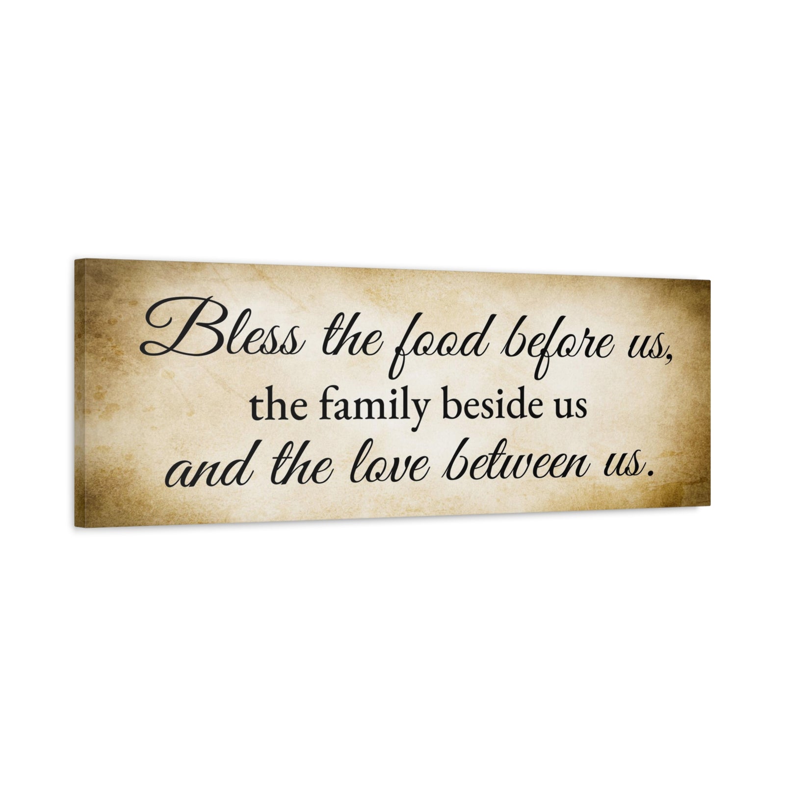 Scripture Walls Bless The Food Gold Bible Verse Canvas Christian Wall Art Ready to Hang Unframed-Express Your Love Gifts