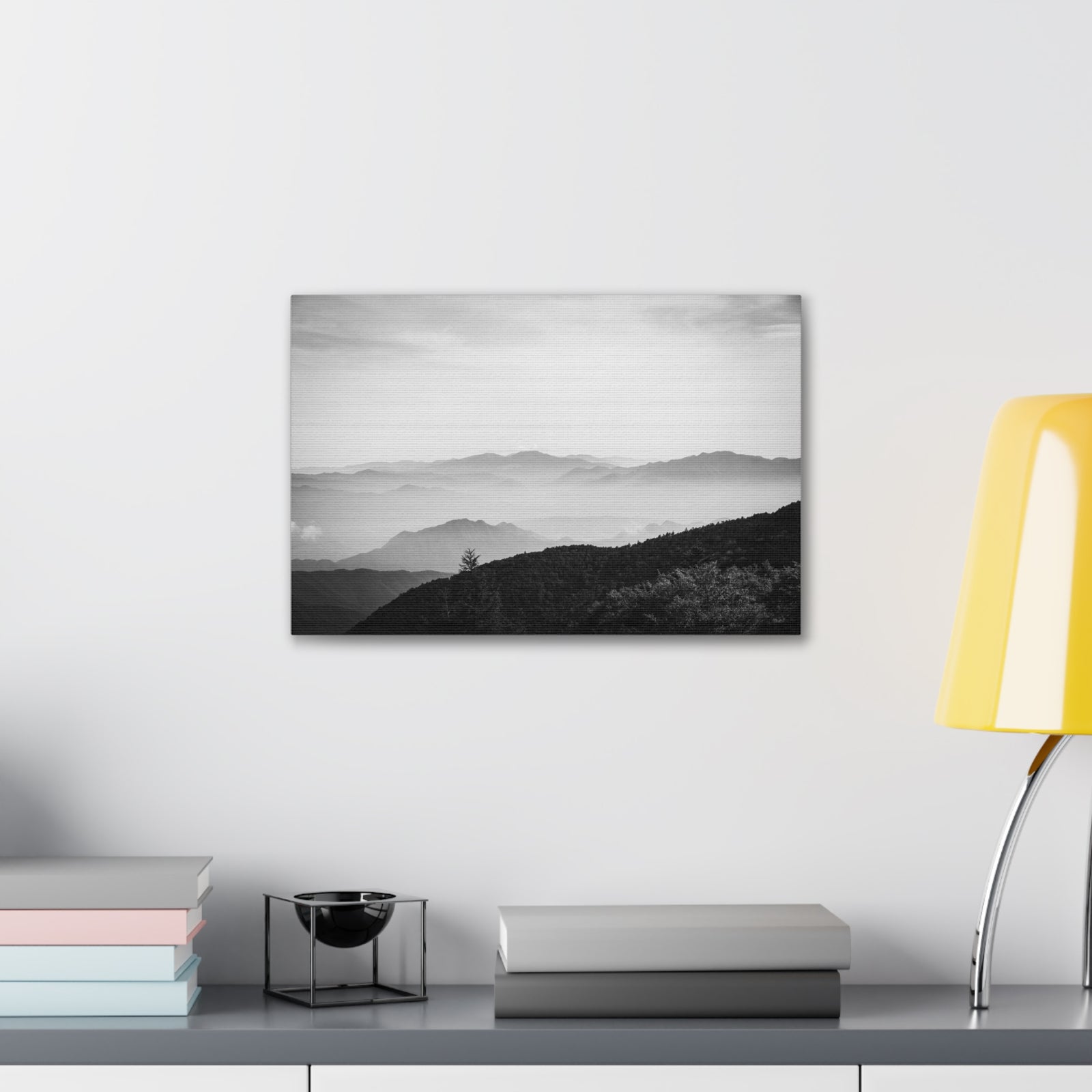 Misty Mountains Forest Nature Wilderness Photography Canvas Wall Art for Home Decor Ready-to-Hang-Express Your Love Gifts