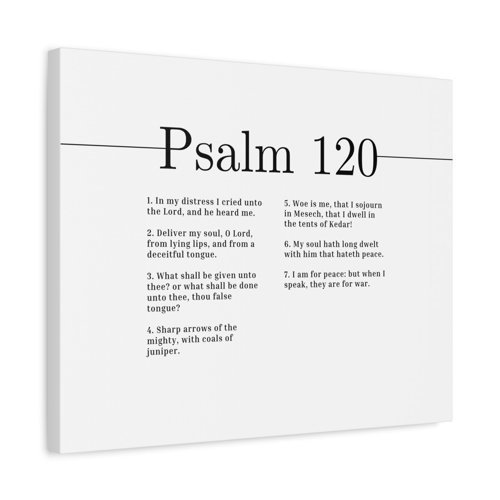 Scripture Canvas Deliver My Soul, O Lord Psalm 120 Christian Wall Art Bible Verse Print Ready to Hang-Express Your Love Gifts