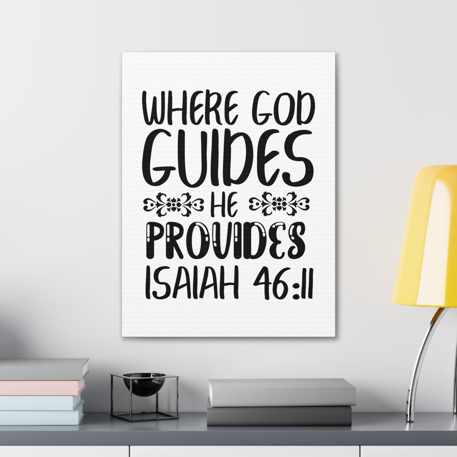 Scripture Walls Isaiah 46:11 Where God Guides Bible Verse Canvas Christian Wall Art Ready to Hang Unframed-Express Your Love Gifts