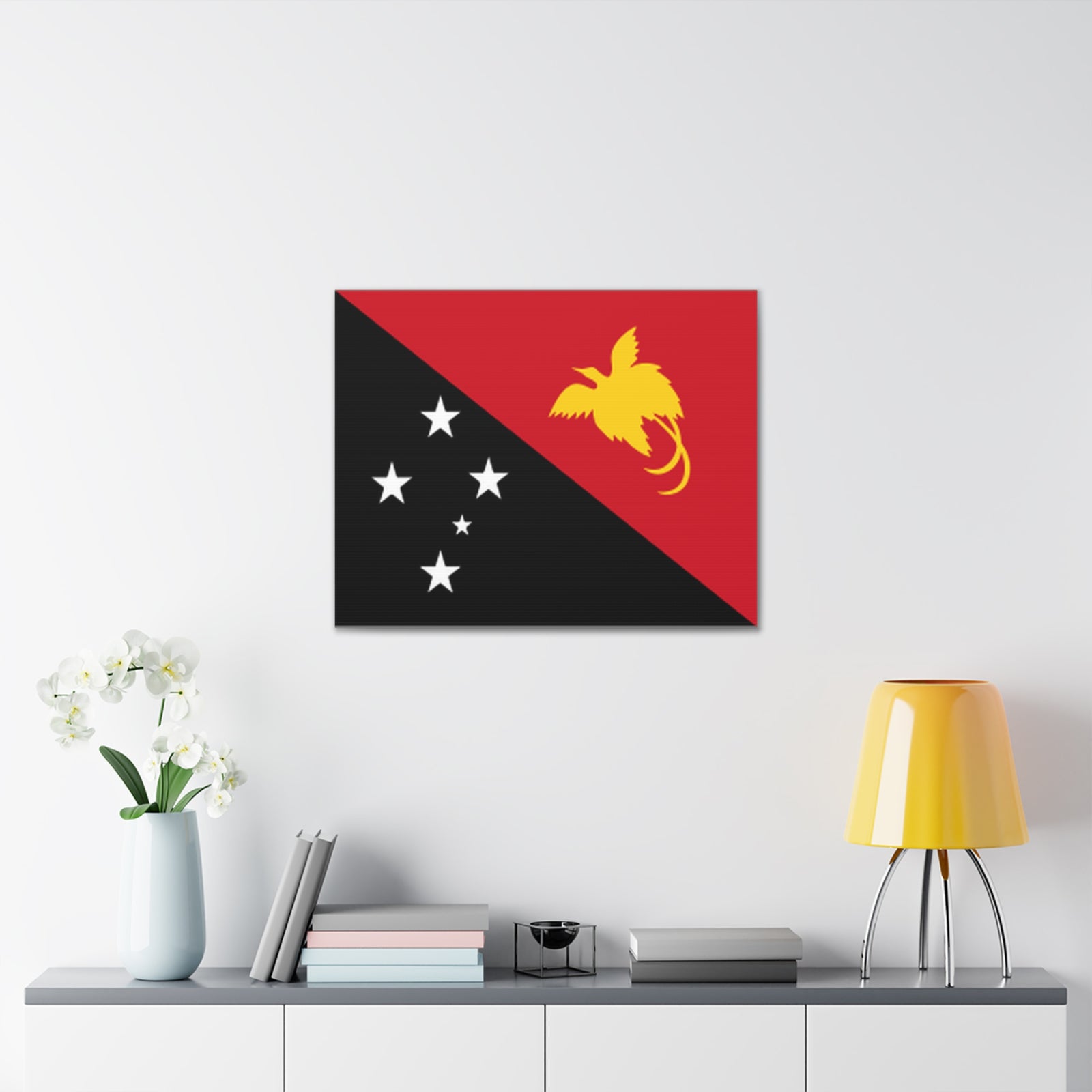 Papua New Guinea Country Flag Canvas Vibrant Wall Art Unframed Home Decor-Express Your Love Gifts