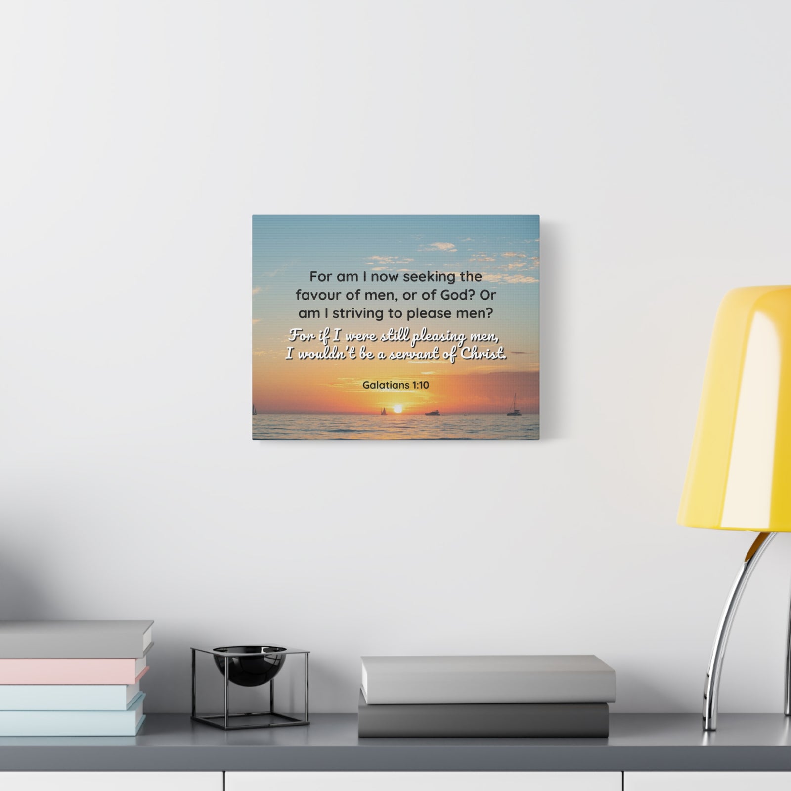 Scripture Canvas Servant Of Christ Galatians 1:10 Christian Wall Art Bible Verse Print Ready to Hang-Express Your Love Gifts