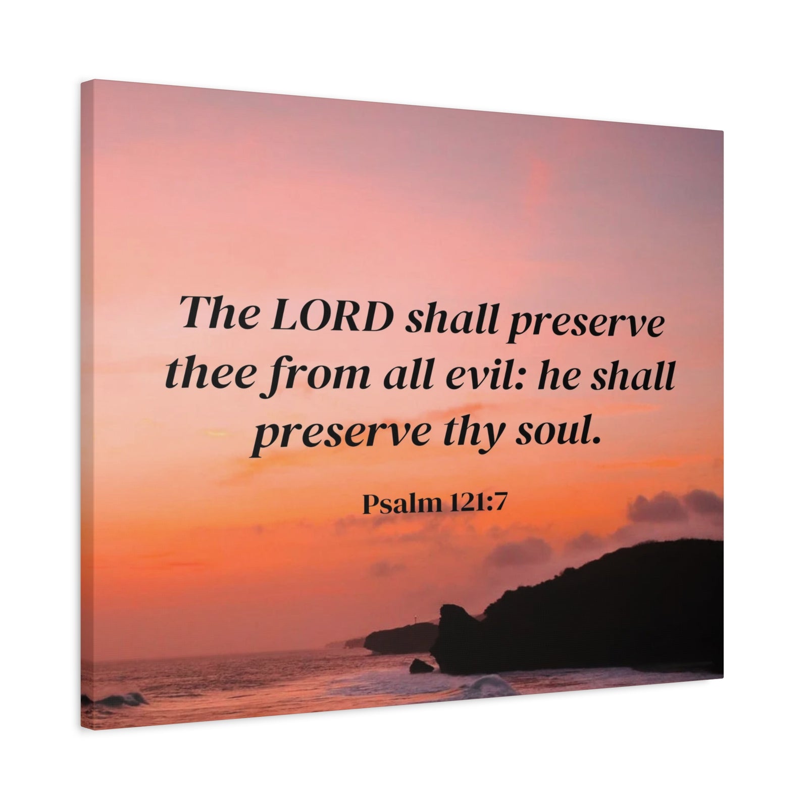 Scripture Walls Preserve Thy Soul Psalm 121:7 Bible Verse Canvas Christian Wall Art Ready to Hang-Express Your Love Gifts