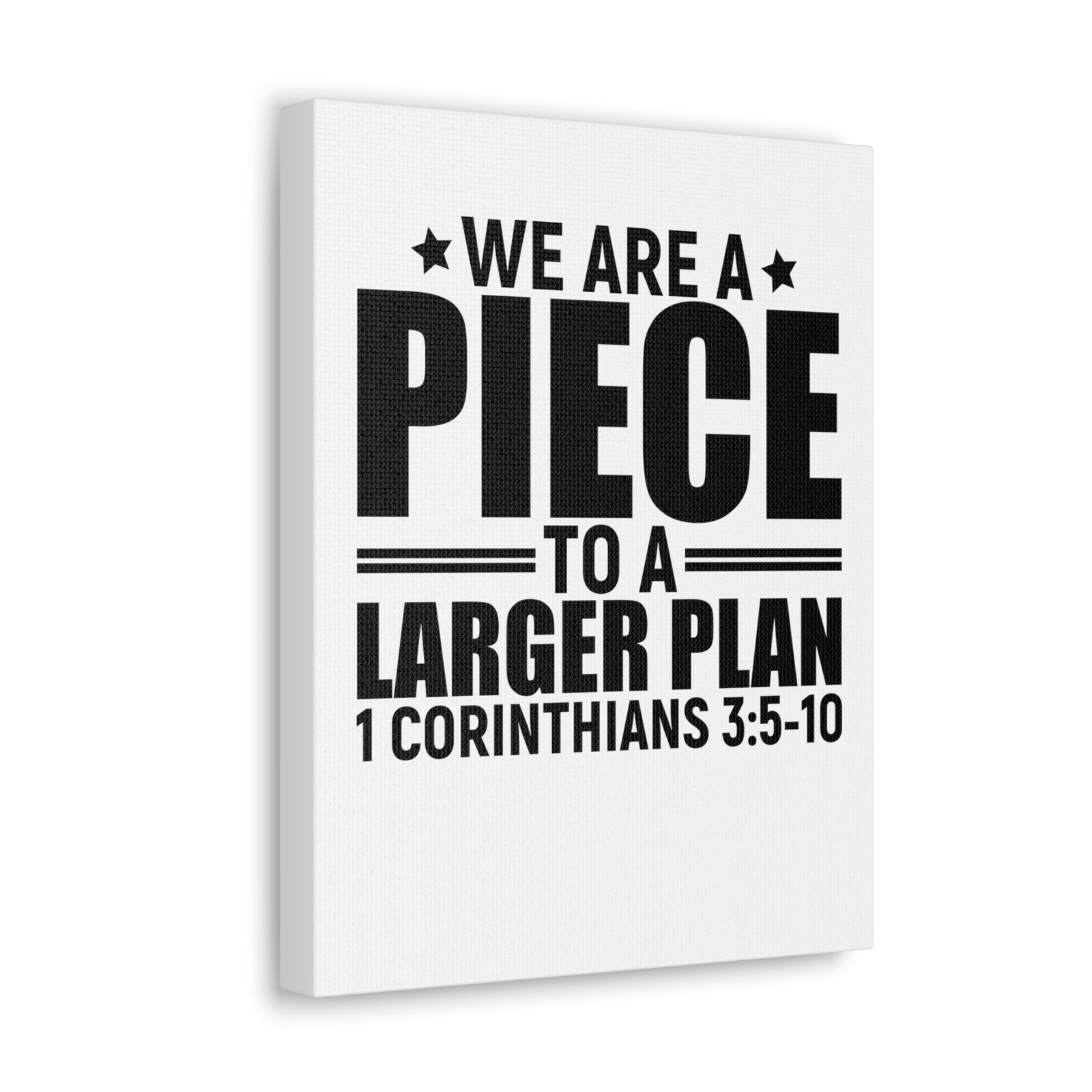 Scripture Walls 1 Corinthians 3:5-10 We Are a Piece Bible Verse Canvas Christian Wall Art Ready to Hang Unframed-Express Your Love Gifts