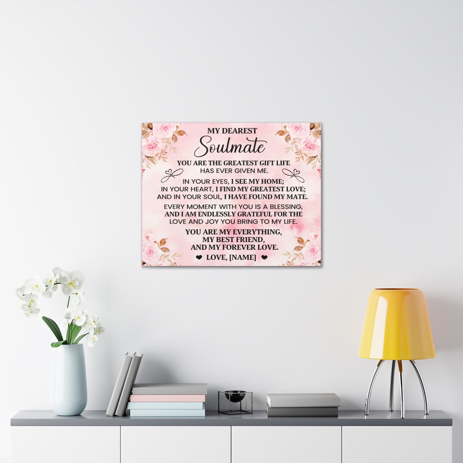 Personalized You Are The Greatest Gift Romantic Inspirational Print Ready to Hang Artwork Unframed-Express Your Love Gifts