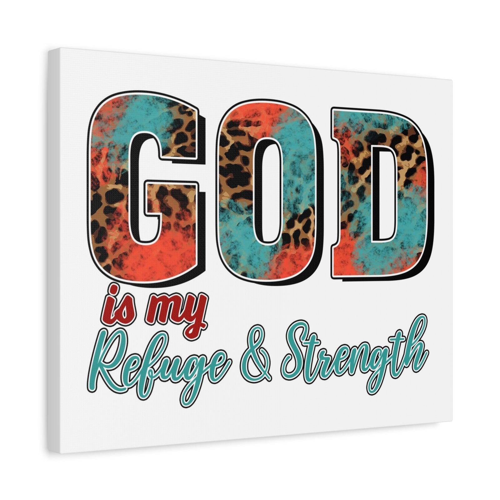 Scripture Walls My Refuge My Strength Bible Verse Canvas Christian Wall Art Ready to Hang Unframed-Express Your Love Gifts