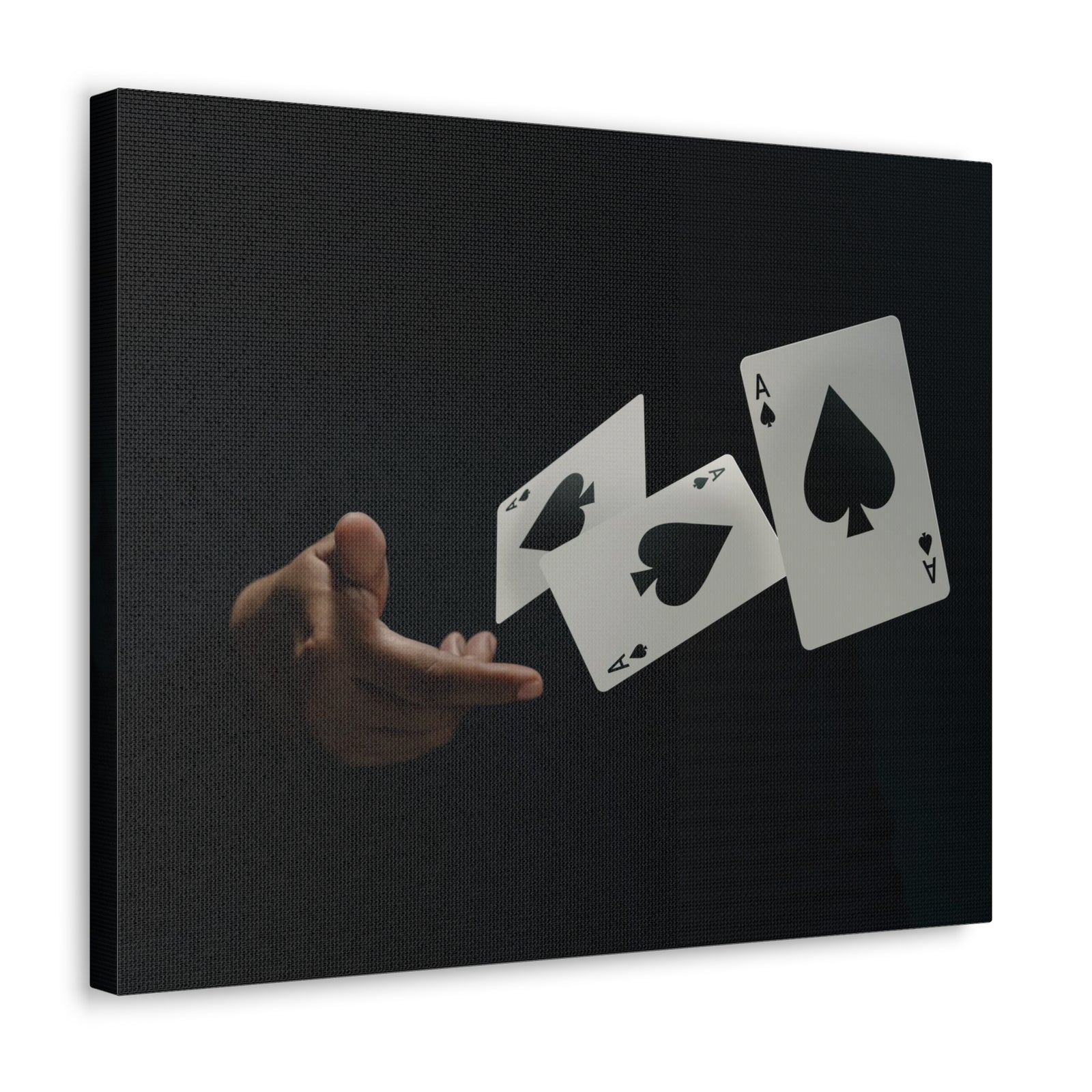 Magician Throwing Ace of Spades Playing Card Canvas Wall Art for Home Decor Ready-to-Hang-Express Your Love Gifts