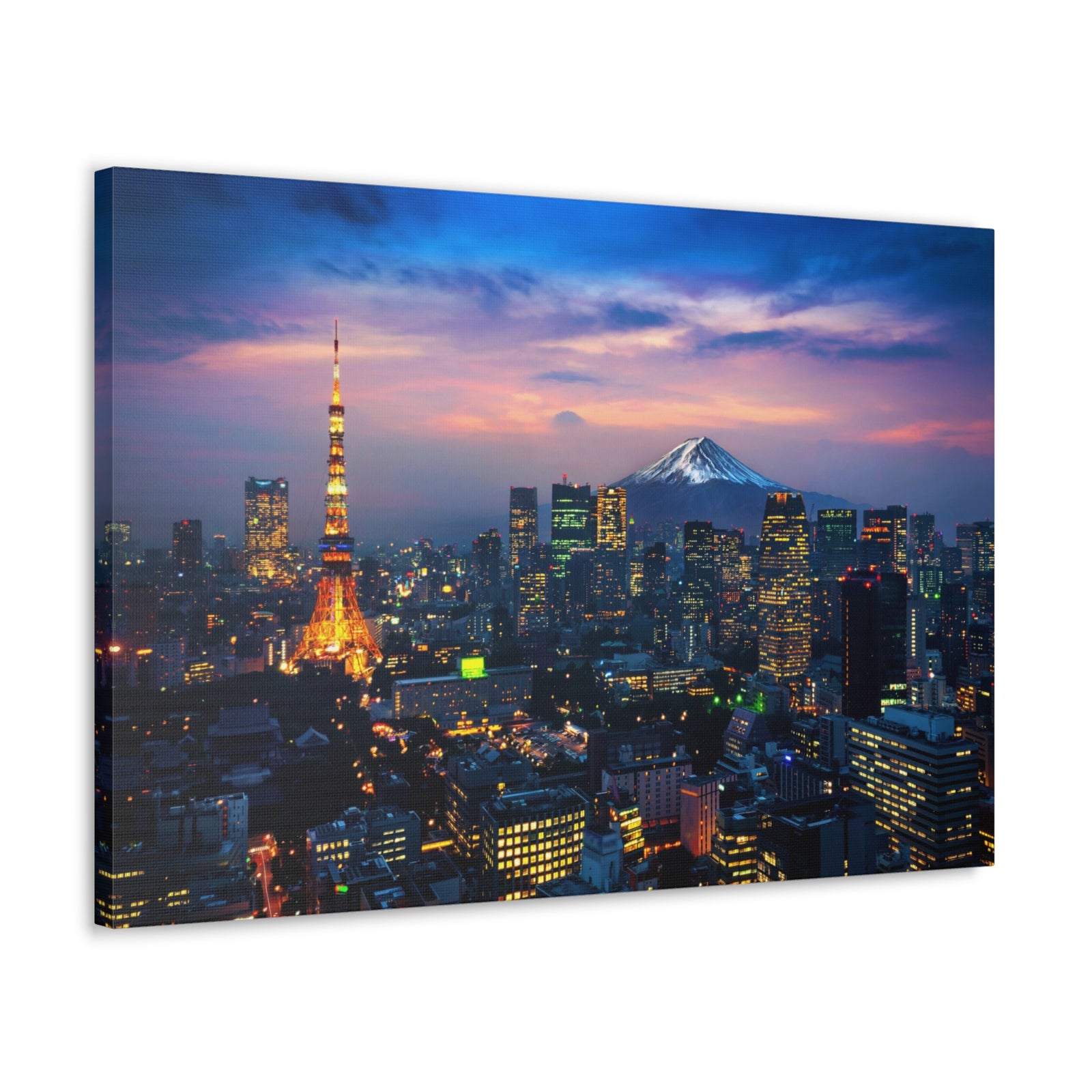Tokyo Night Skyline Canvas Artwork High-Quality Breathtaking Stunning Cityscape for Home Decor Ready to Hang-Express Your Love Gifts