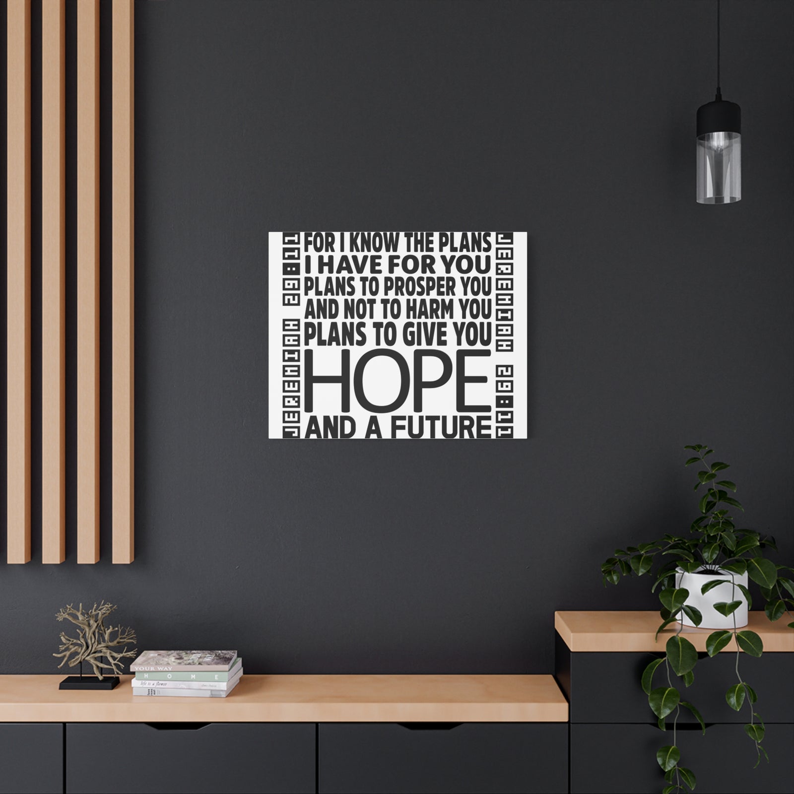 Scripture Walls Jeremiah 29:11 Hope and Future Bible Verse Canvas Christian Wall Art Ready to Hang Unframed-Express Your Love Gifts