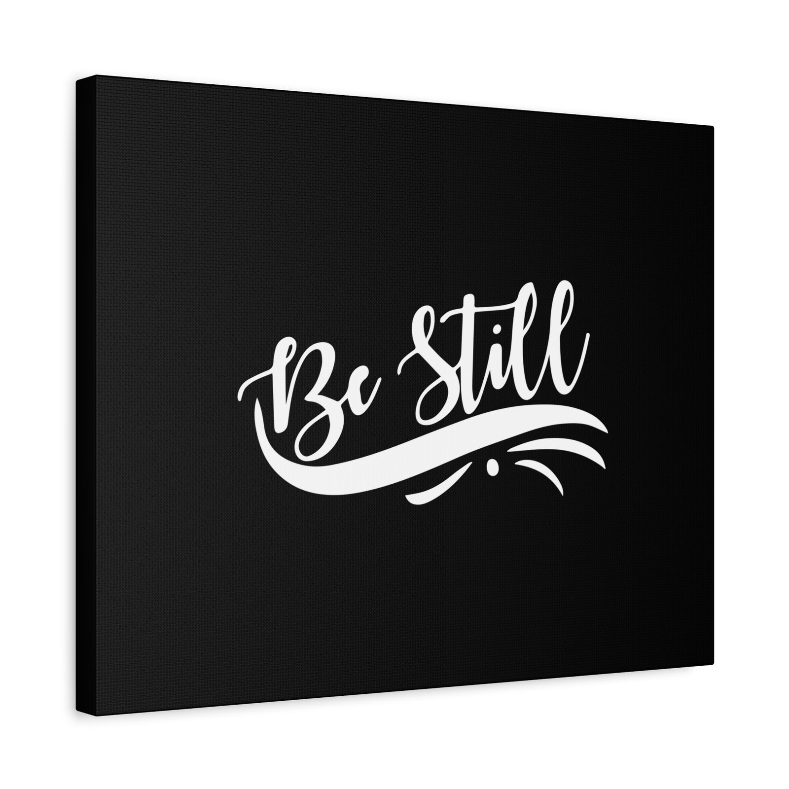 Scripture Canvas Be Still Swoosh Psalm 46:10 Christian Wall Art Bible Verse Print Ready to Hang-Express Your Love Gifts