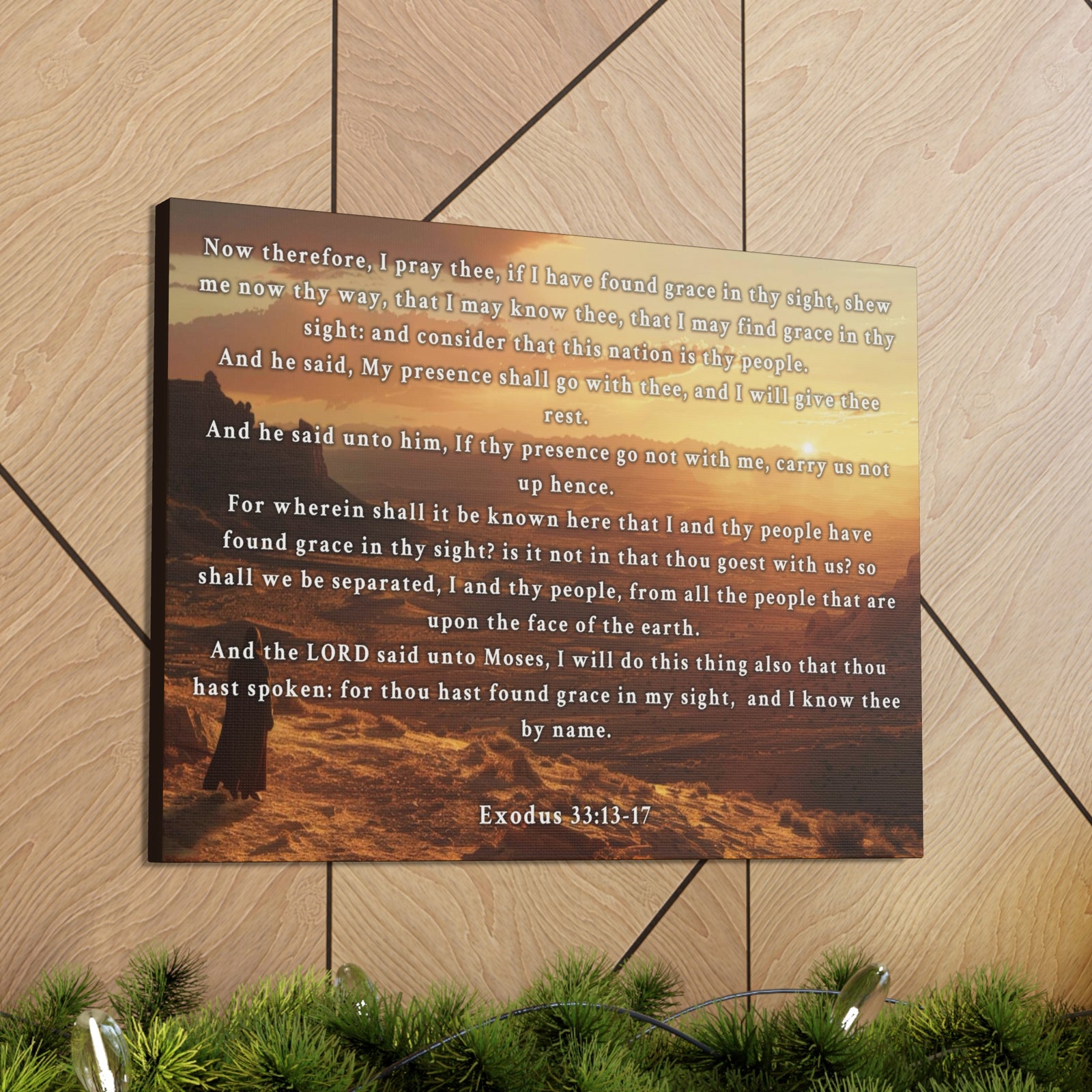 Scripture Walls Exodus 33:13-17 KJV Bible Verse Canvas Christian Wall Art Ready to Hang Unframed-Express Your Love Gifts