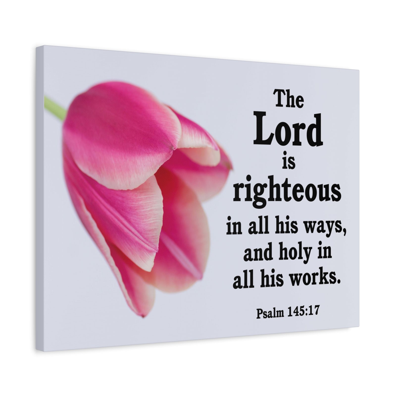 Scripture Canvas The Lord is Righteous Psalm 145:17 Christian Wall Art Bible Verse Print Ready to Hang-Express Your Love Gifts
