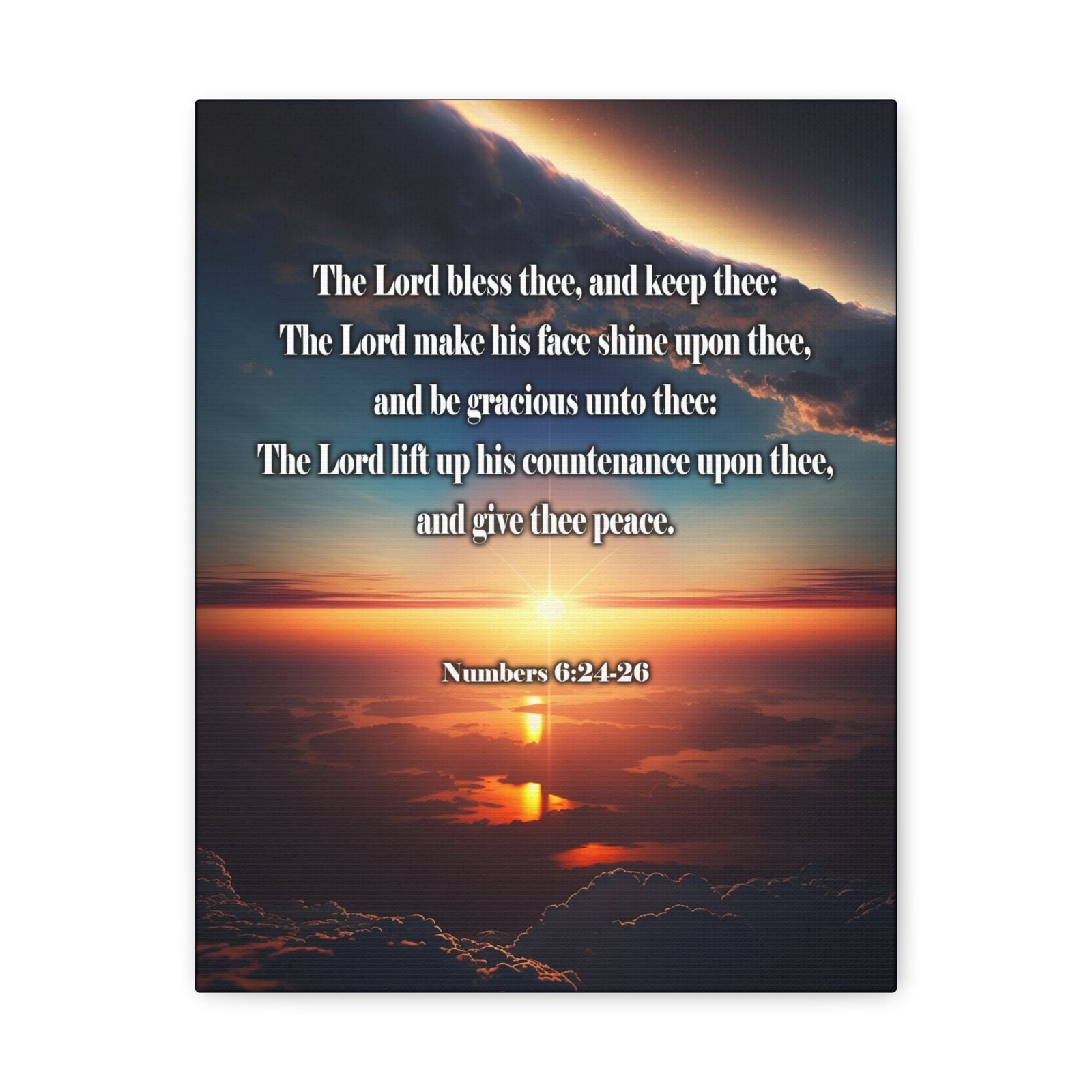 Scripture Walls Lord Bless Numbers 6:24-26 Christian Wall Art Print Ready to Hang Unframed-Express Your Love Gifts
