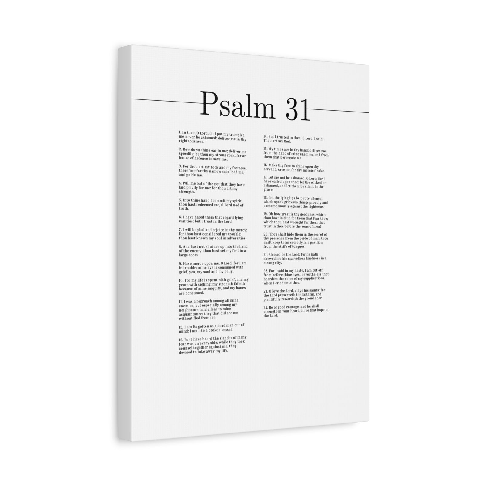 Scripture Canvas O Lord God Of Truth Psalm 31 Christian Wall Art Bible Verse Print Ready to Hang-Express Your Love Gifts