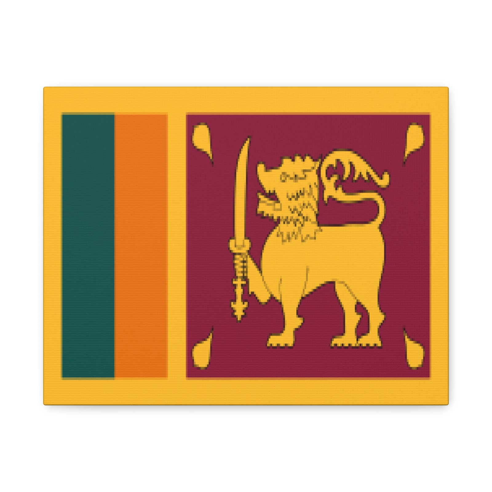 Sri Lanka Country Flag Canvas Vibrant Wall Art Unframed Home Decor-Express Your Love Gifts