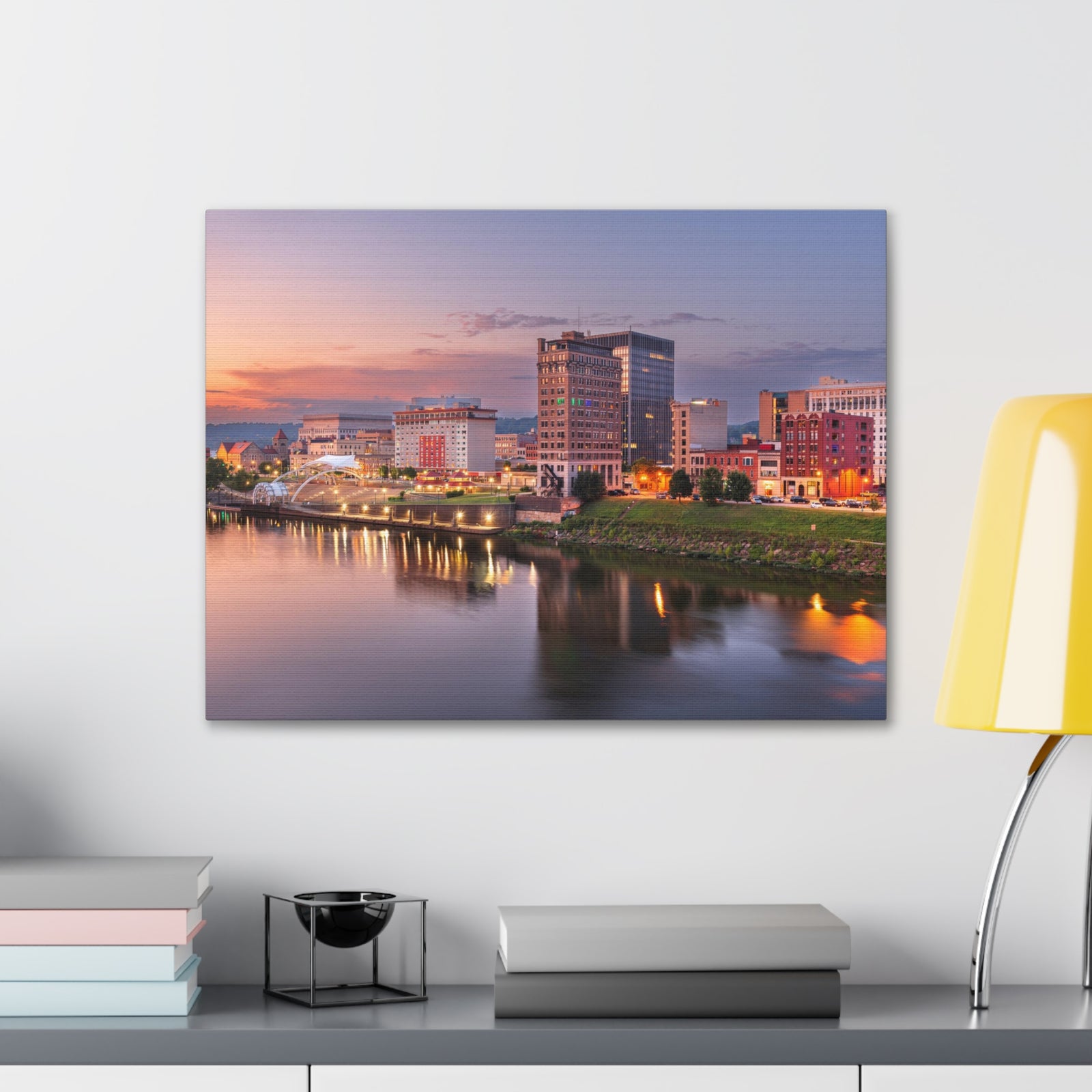 Charleston Night Skyline Canvas Artwork High-Quality Breathtaking Stunning Cityscape for Home Decor Ready to Hang-Express Your Love Gifts