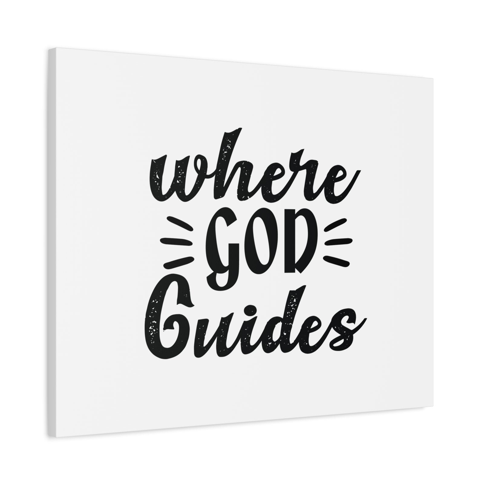 Scripture Canvas Where God Guides Psalms 32:8 Christian Wall Art Bible Verse Print Ready to Hang-Express Your Love Gifts
