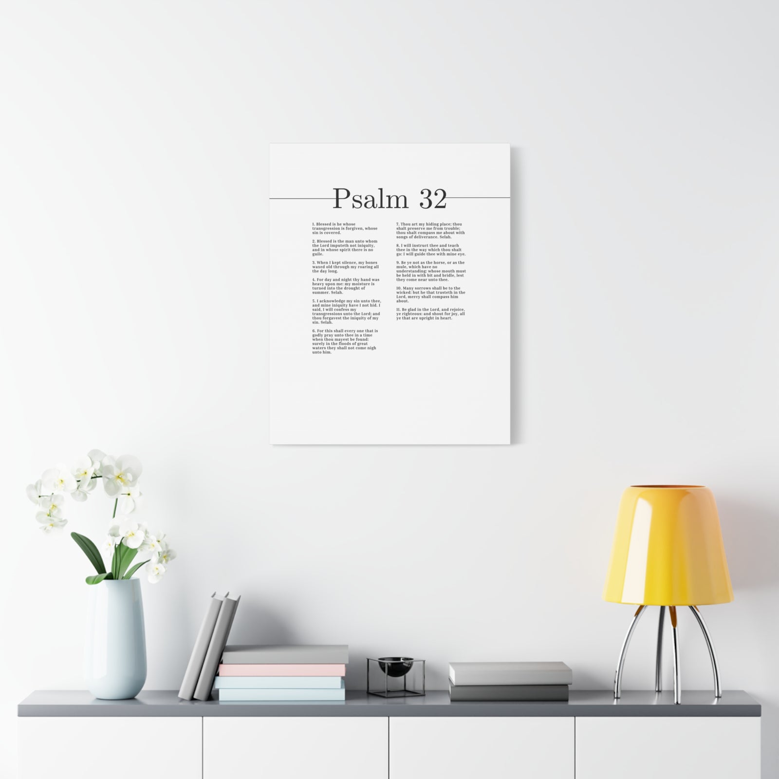 Scripture Canvas Be Glad In The Lord Psalm 32 Christian Wall Art Bible Verse Print Ready to Hang-Express Your Love Gifts