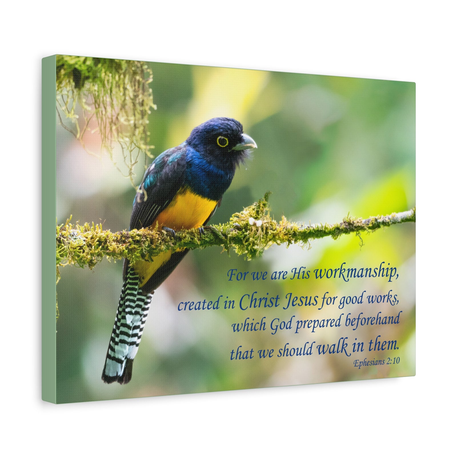 Scripture Canvas For Good Works Ephesians 2:10 Christian Wall Art Bible Verse Print Ready to Hang-Express Your Love Gifts
